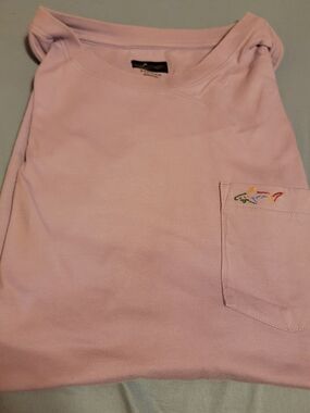 Greg Norman Collection Light Purple Short Sleeve Pocket Tee